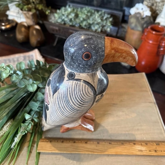 10” x 5” Vintage Tonala Mexican Pottery Signed Solis Folk Art. - Picture 7 of 7